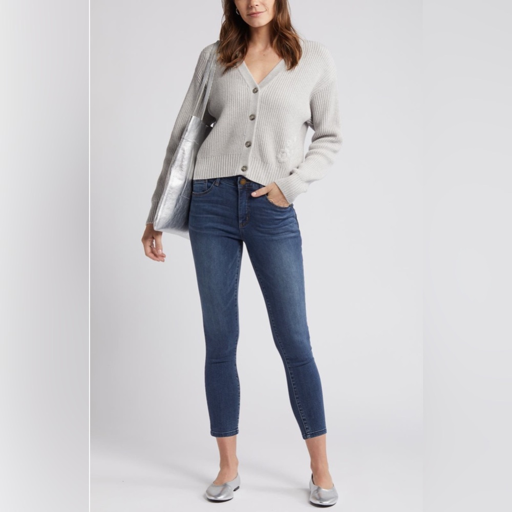 Wit & Wisdom Luxe Touch High Waist Skinny Ankle Jean. “BL-BLUE”. 8P.